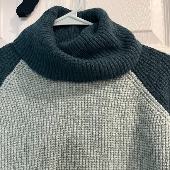 Madewell *Eastbrook* Colorblock Turtleneck | Cross-Back | XXS Cotton-Merino Yarn - Picture 6 of 13